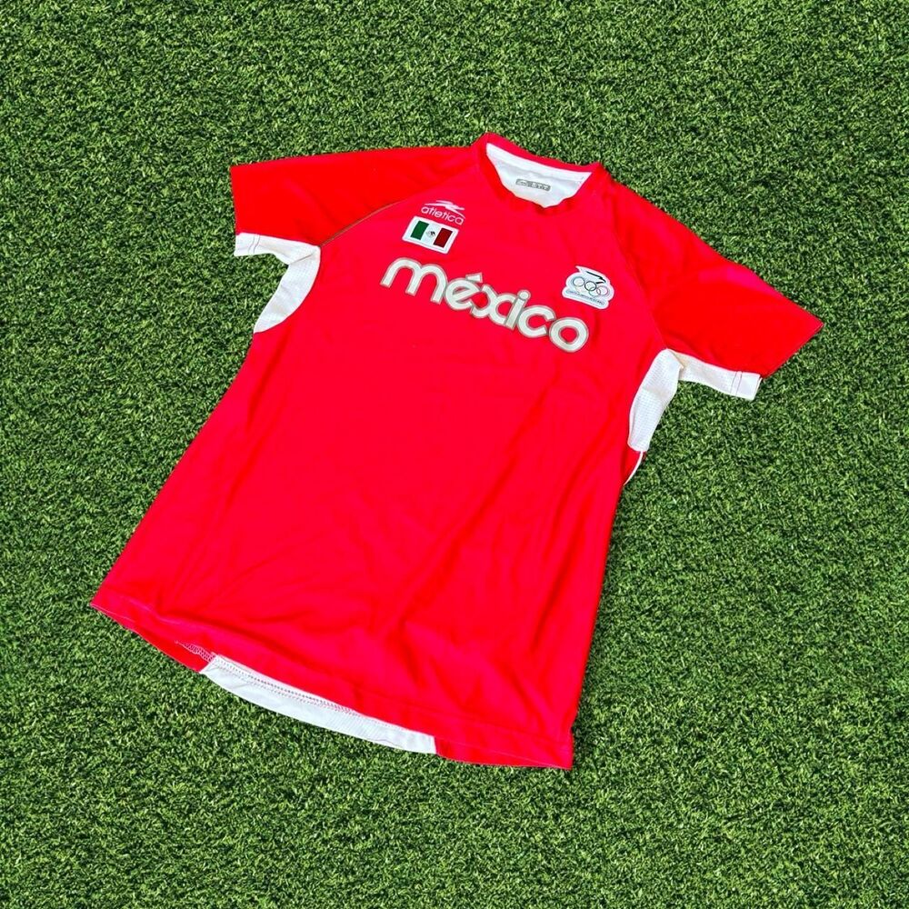 Atletica Mexico vintage 2008 Olympics red Y2K soccer jersey